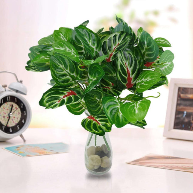 Lively Multicolor Faux Silk Leaf Arrangement - Chic Home Decor Display