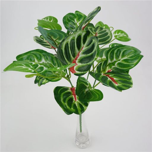 Vivid Multicolored Faux Silk Leaf Plant Bundle - Elegant Home Decor Piece