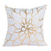Luxurious Gold Foil Printed Pillow Cover Set - Elegant 18x18 Inch Square Case for Sofa and Bed