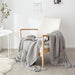 Tassel-Trimmed Cozy Knit Weighted Blanket for Ultimate Comfort and Warmth