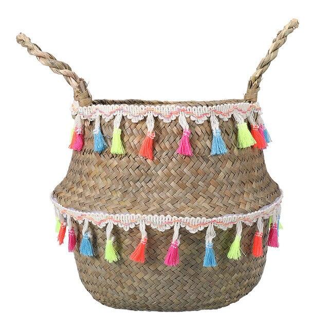 Seagrass Woven Storage Baskets crafted with Bamboo
