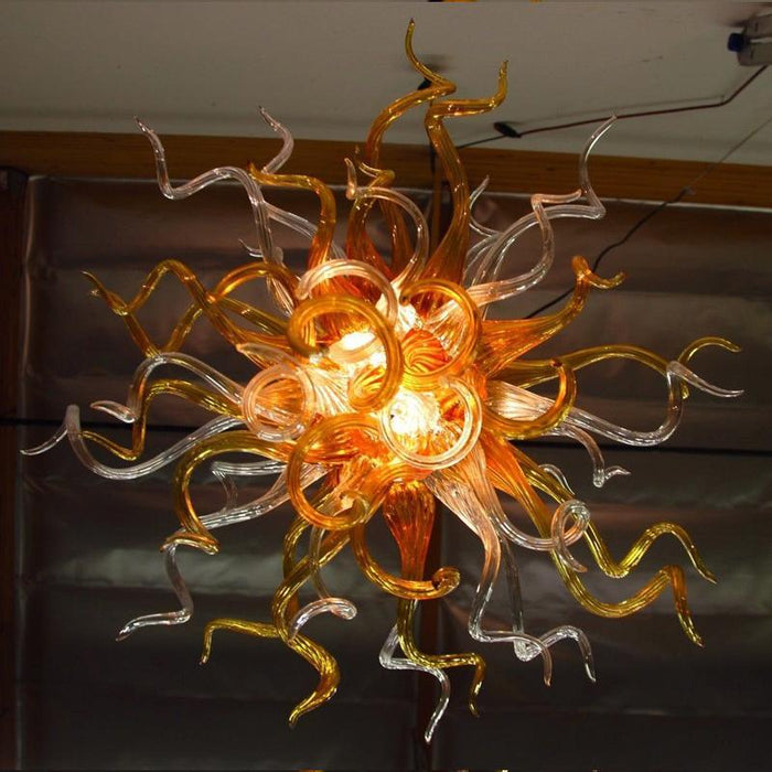 Antique Design Lighting LED Hanging Murano Glass Chandelier Modern Lustres Living Room Pendant Chandelier Lights
