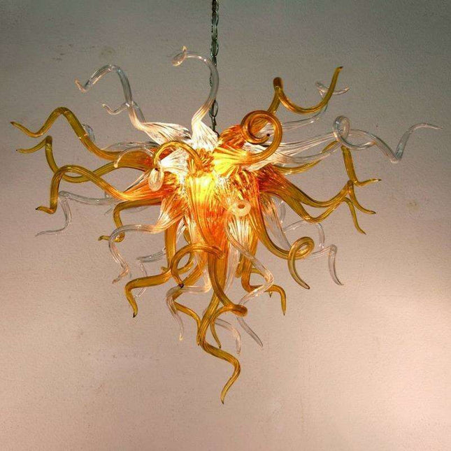 Elegant Customizable Hand-Blown Glass Chandelier with Versatile Cable-Lock System