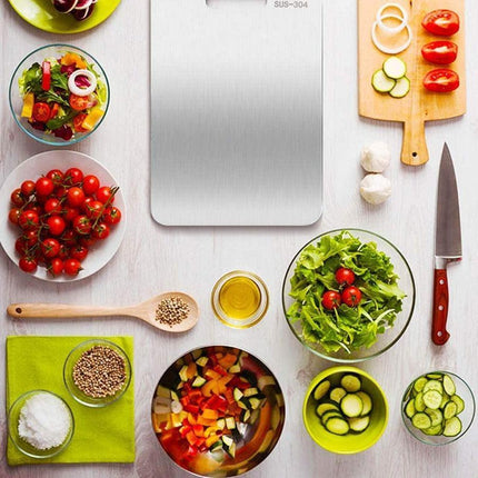 Versatile Eco-Friendly 304 Stainless Steel Culinary Chopping Board