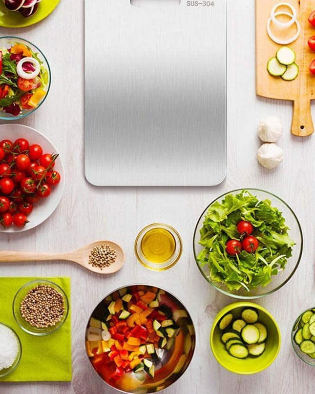 Versatile Eco-Friendly 304 Stainless Steel Culinary Chopping Board