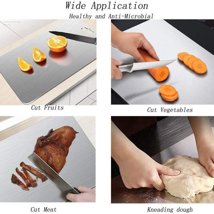 Versatile Eco-Friendly 304 Stainless Steel Culinary Chopping Board
