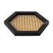 Nordic Handwoven Rattan and Wood Tray with Elegant Japanese Influence