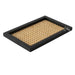 Japanese Nordic Fusion Handwoven Rattan Tray with Elegant Wooden Design