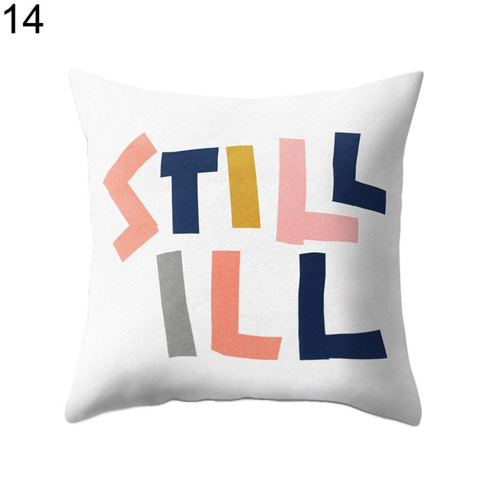 Vivid Contemporary Decorative Pillow Cover with Colorful Artistic Patterns