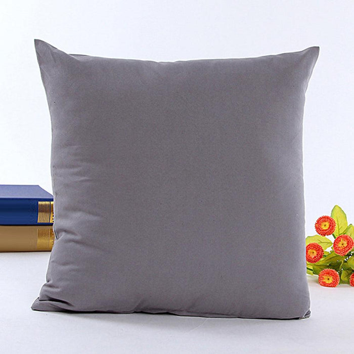 Solid Color Square Cushion Cover for Home Room Sofa Bed Decor