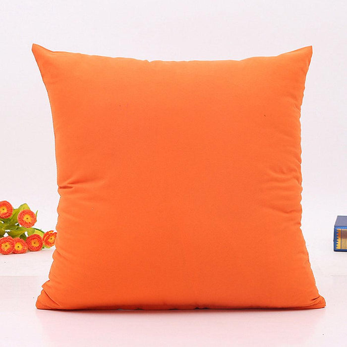 Solid Color Square Cushion Cover for Home Room Sofa Bed Decor