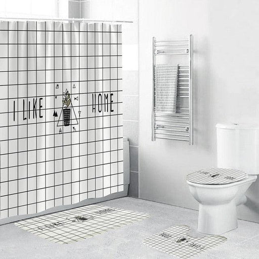 HOT BATH | Black Design | Shower Curtain - Très Elite