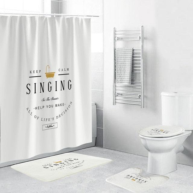 Black Beauty | Modern Shower Curtain with Unique Print