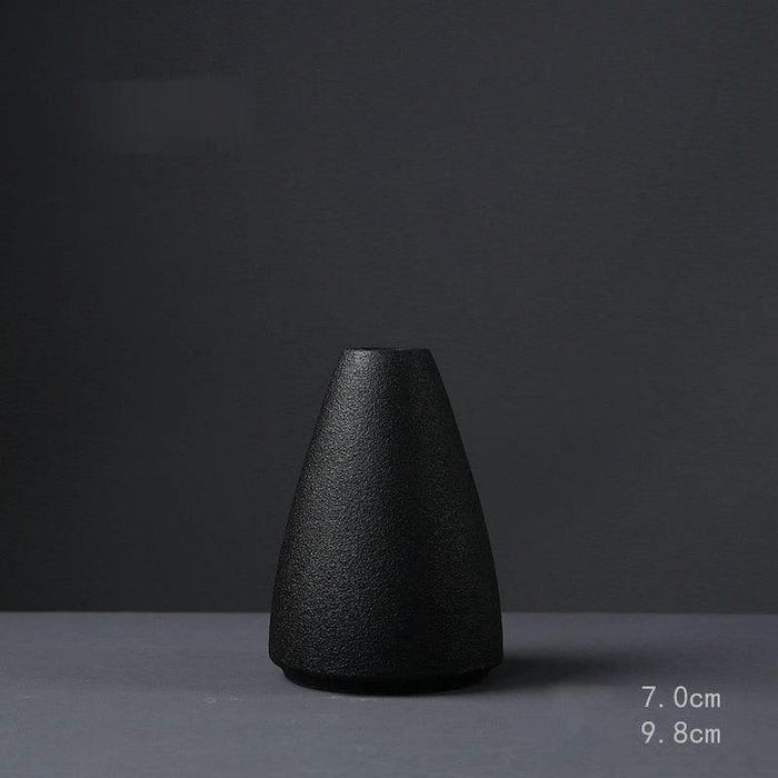 Nordic Monochrome Ceramic Zen Vase - Modern Home Decor Piece