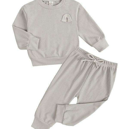Chic Cotton Long Sleeve Lounge Set for Kids