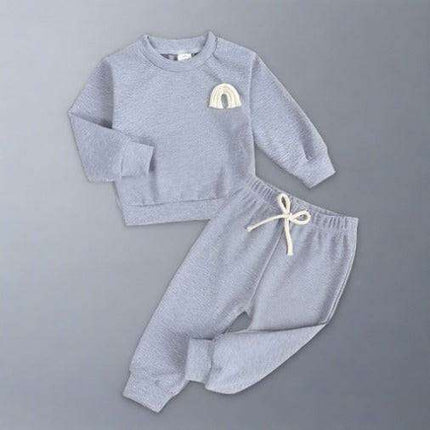 Chic Cotton Long Sleeve Lounge Set for Kids