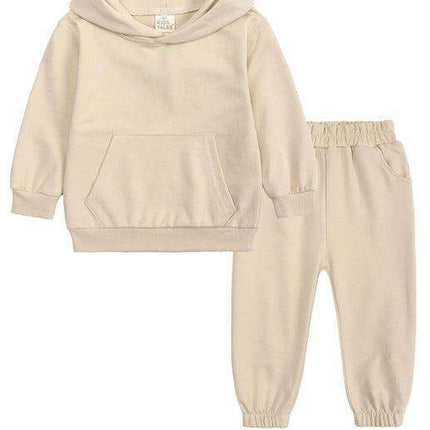 Kids' Stylish Cotton Blend Hoodie and Jogger Set - Ideal for Winter Comfort