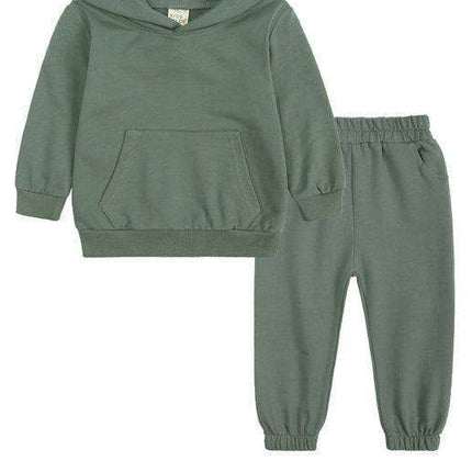 Kids' Stylish Cotton Blend Hoodie and Jogger Set - Ideal for Winter Comfort