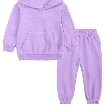 Kids' Stylish Cotton Blend Hoodie and Jogger Set - Ideal for Winter Comfort