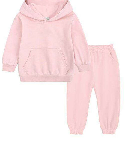 Kids' Stylish Cotton Blend Hoodie and Jogger Set - Ideal for Winter Comfort
