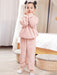 Children's Embroidered Coral Fleece Winter Pajama Set