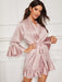 Elegant Charm | Women's Silky Robe Loungewear Nightgown