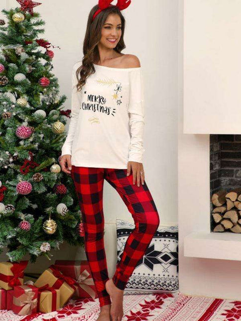 Festive Plaid Women's Lounge Set for Ultimate Holiday Comfort