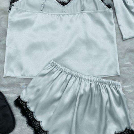 Lace-Embellished Women's Camisole and Shorts Pajama Set