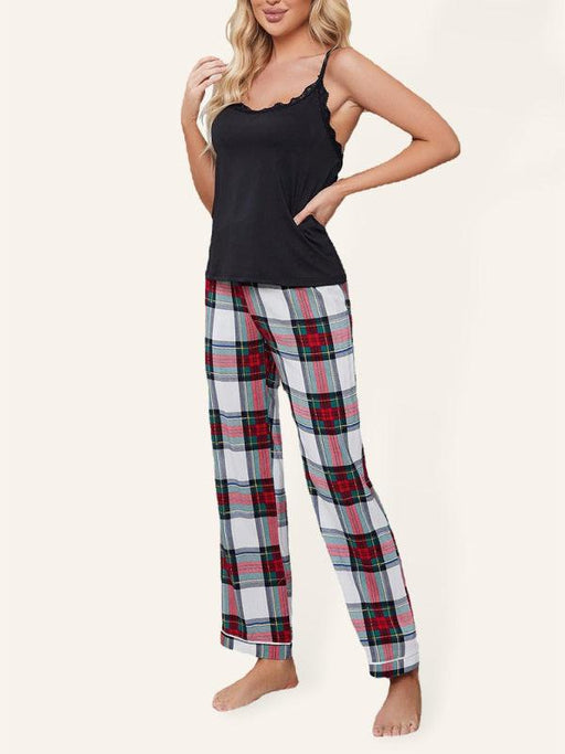 Plaid Sleeveless Relaxation Top by Jakoto