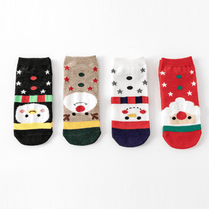 Festive Christmas Cotton Socks Bundle - Pack of 4