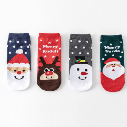Festive Christmas Cotton Socks Bundle - Pack of 4