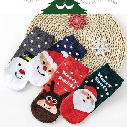 Festive Christmas Cotton Socks Bundle - Pack of 4