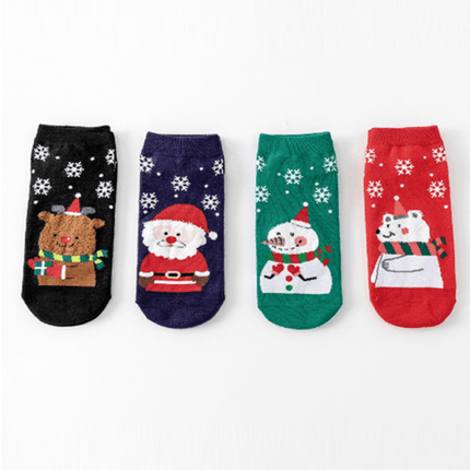 Festive Christmas Cotton Socks Bundle - Pack of 4