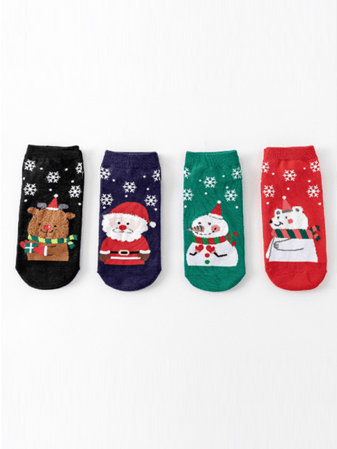 Festive Christmas Cotton Socks Bundle - Pack of 4