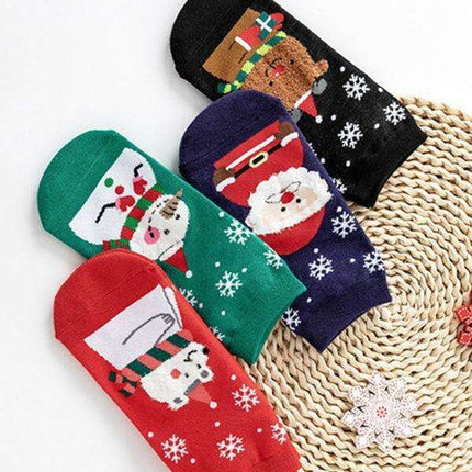 Festive Christmas Cotton Socks Bundle - Pack of 4
