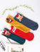 Christmas Cotton Tube Socks with Stereo Ear Design (4 Pairs)