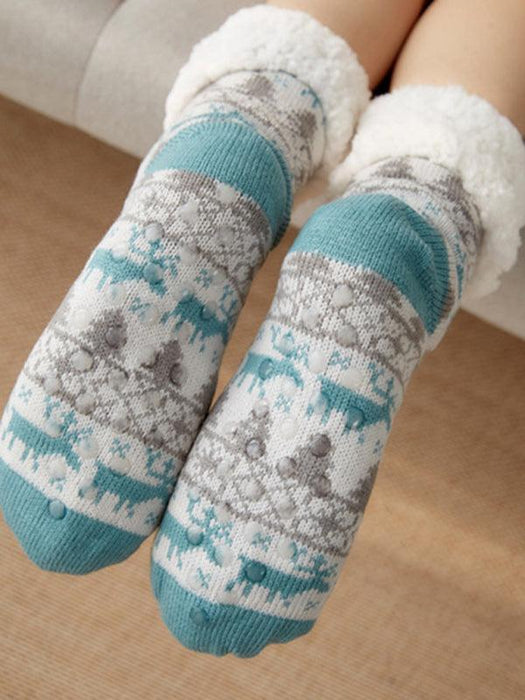 Festive Holiday Cotton Slipper Socks for Christmas Cheer