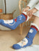Cozy Christmas Cotton Knit Socks for Home and Sleep