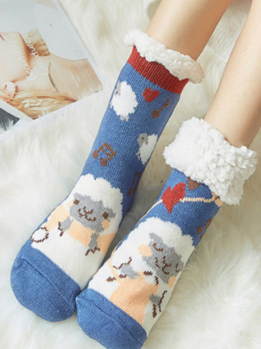 Cozy Christmas Cotton Knit Socks - Holiday Essentials