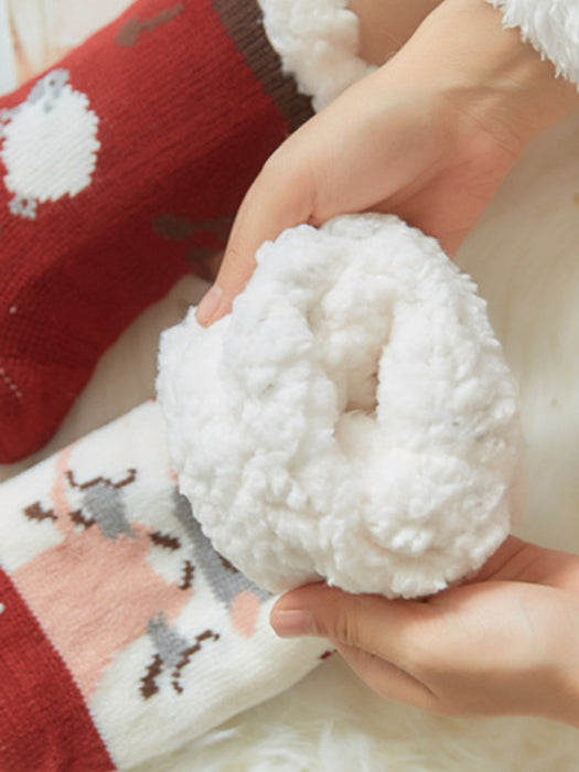 Cozy Christmas Cotton Knit Socks - Holiday Essentials
