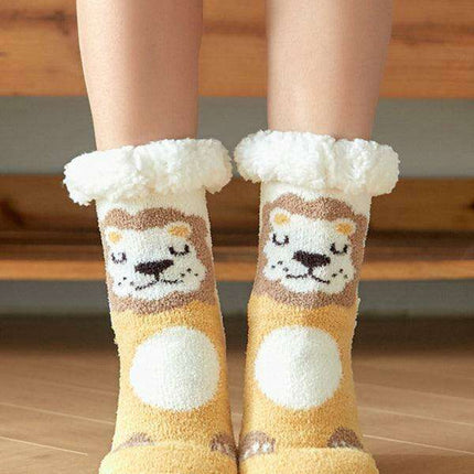 Festive Winter Wonderland Cotton Slipper Socks - Ultimate Cozy Comfort