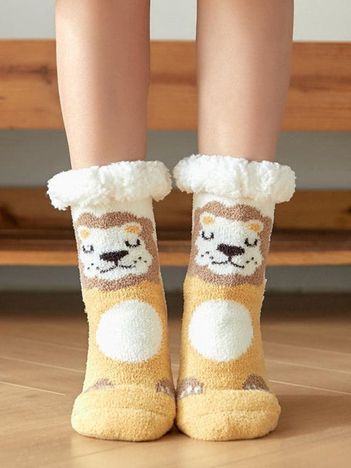 Festive Cotton Slipper Socks for Winter Comfort