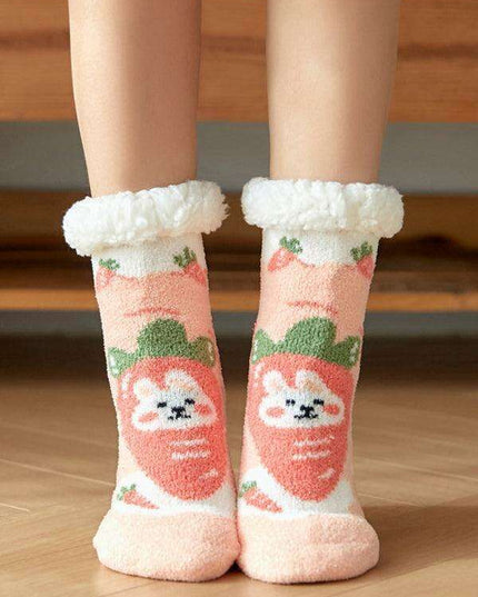 Festive Winter Wonderland Cotton Slipper Socks - Ultimate Cozy Comfort
