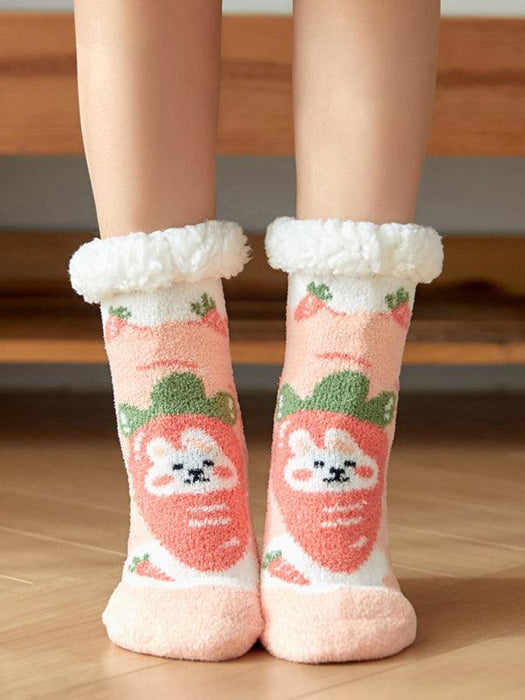 Festive Holiday Cotton Slipper Socks by Jakoto
