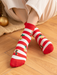 Cheerful Christmas Cotton Socks with Playful Cartoon Patterns