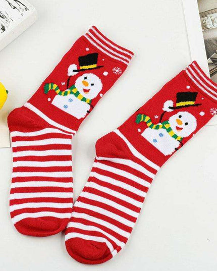 Festive Poinsettia Snowflake Women's Holiday Socks