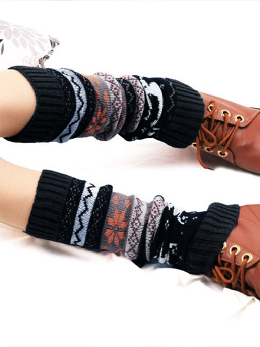 Festive Floral Leg Warmers for Cosy Christmas Vibes