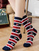 Festive Holiday Floral Print Women's Socks - Cozy Style for Christmas Joy