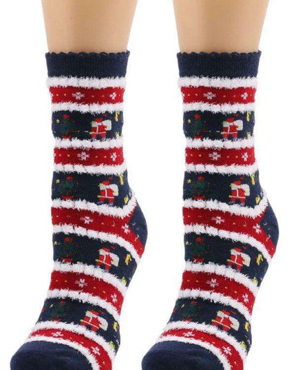Joyful Holiday Floral Women's Socks - Festive Design for Seasonal Cheer