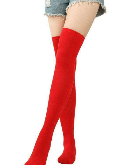 Joyful Holiday Over-the-Knee Socks with Charming Floral Print